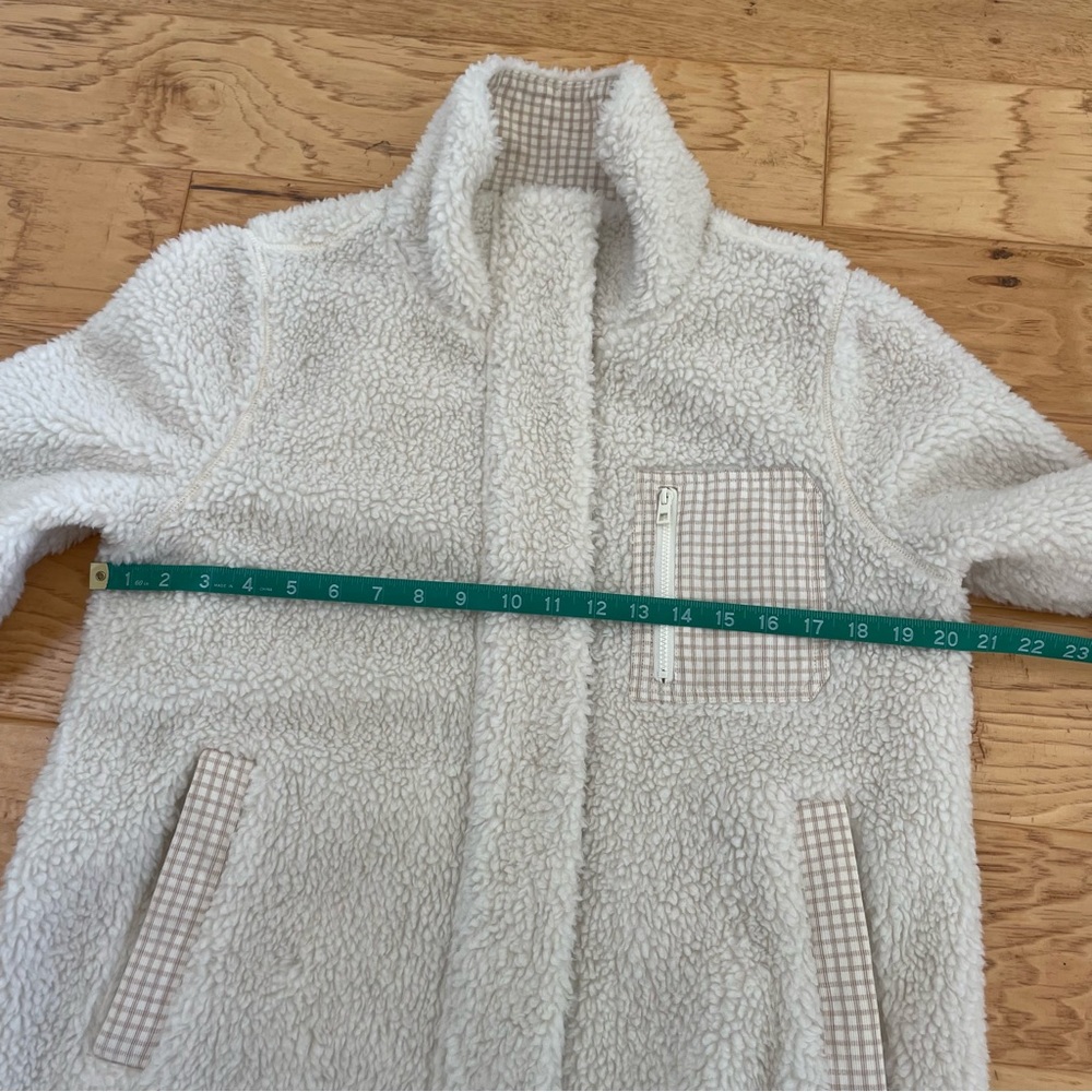 Madewell (Re)Sourced Sherpa Zip Jacket Cream Off White Size Small - Picture 10 of 11